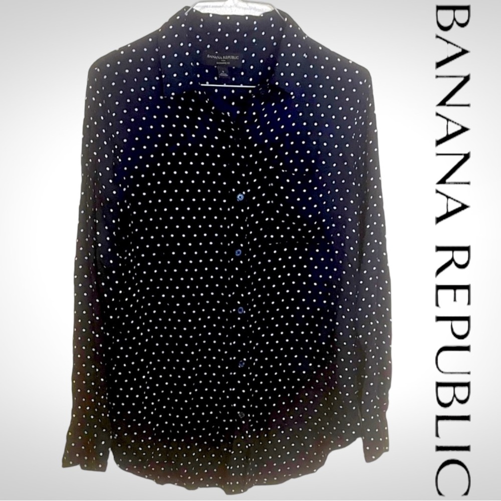 Banana Republic Polka Dot Button Up Shirt